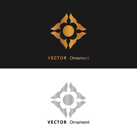 vector illustration mandala. Golden floral pattern. Oriental silhouette ornament.coaster design.のイラスト素材