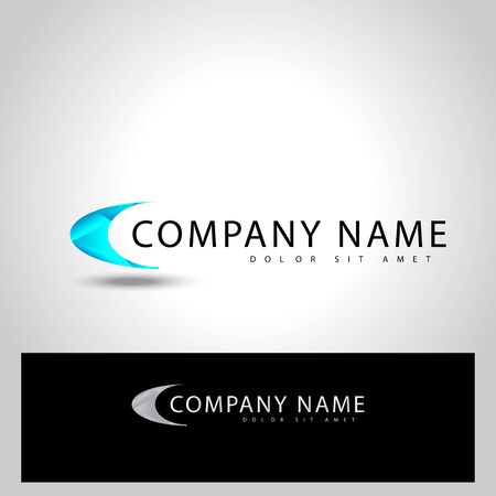 Abstract trandy curve of in swoosh stylise, vector and logo designのイラスト素材