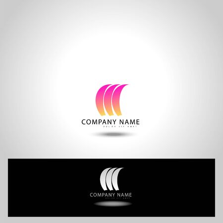 Abstract trandy curve of in swoosh stylise, vector and logo design - stockのイラスト素材