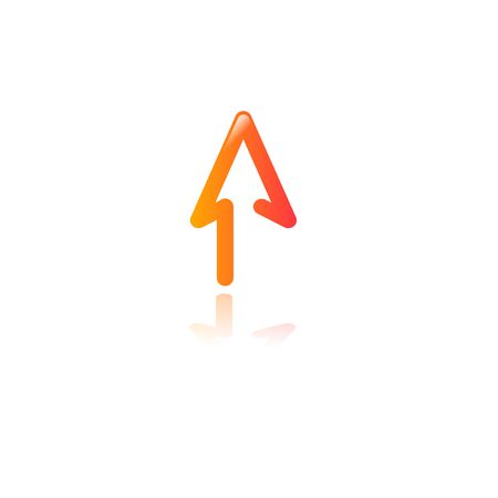 arrow icon. minimal design concept. creative apps vector illustration. up symbolのイラスト素材