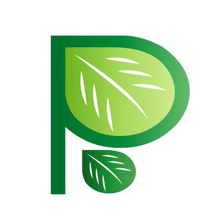 Initial Letter p Leafのイラスト素材