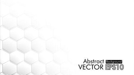 background template, white hexagon abstract wallpaper for banner, brochure, page, flayerのイラスト素材