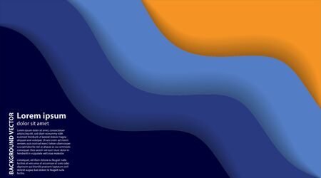 Abstract background design with  wave shapes. Vector illustrationのイラスト素材