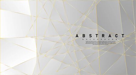 Modern abstract light silver background vector. Elegant concept design with golden line.Vector Illustration For Wallpaper, Banner, Background, Card, Book Illustration, landing pageのイラスト素材
