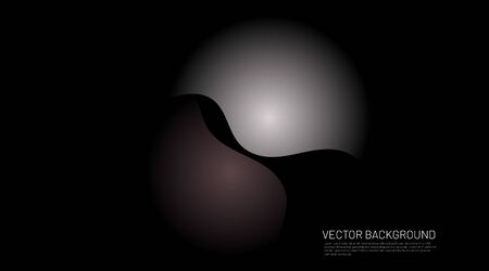 Modern gradient wave vector background. black and white wave gradient circle design concept. Vector illustrations for wallpapers, banners, backgrounds, etc.のイラスト素材