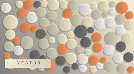 abstract vector background. rounded circle shape overlap. 3D designのイラスト素材
