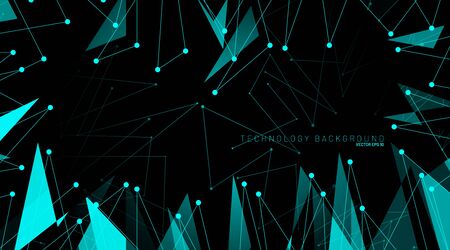 abstract vector background. polygonal space low poly dark background with connecting dots and lines . Vector Illustration For Wallpaper, Banner, Background, Card, Book Illustration, landing pageのイラスト素材