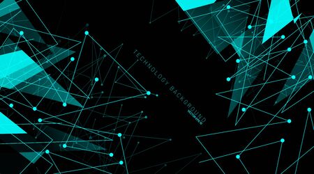 abstract vector background. polygonal space low poly dark background with connecting dots and lines . Vector Illustration For Wallpaper, Banner, Background, Card, Book Illustration, landing pageのイラスト素材