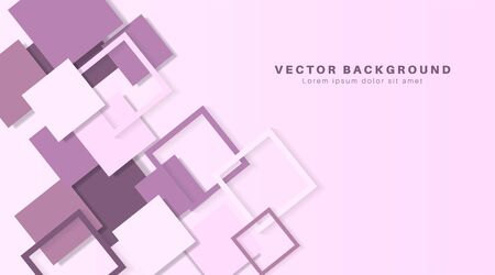 Vector Abstract geometric shape. 3d square paper background.Vector Illustration For Wallpaper, Banner, Background, Card,  landing page , etcのイラスト素材
