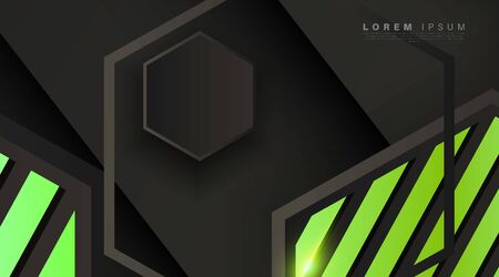 abstract vector background . gray hexagon with shadow and light.Vector Illustration For Wallpaper, Banner, Background, Card, landing page , etcのイラスト素材