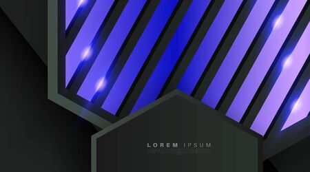 abstract vector background . gray hexagon with shadow and light.Vector Illustration For Wallpaper, Banner, Background, Card, landing page , etcのイラスト素材