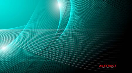 abstarct geometric background. Glowing line wave on dark. New texture for your design.のイラスト素材