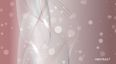 Abstract background with shiny waves and bokeh light. Vector illustration of a bright designのイラスト素材