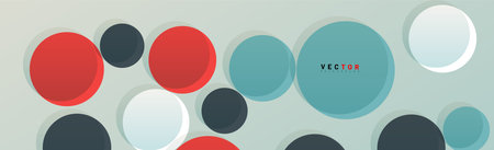abstract vector background. circle shape pattern. Vector Illustration For Wallpaper, Banner,...