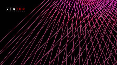 abstract vector background. curved lines on a black background. design technology. New texture for your design.のイラスト素材