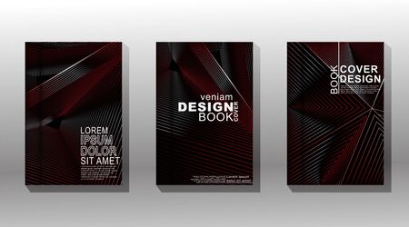 Minimal cover design. straight line shape with overlapping red and white gradients. vector illustration. New texture for your design.のイラスト素材