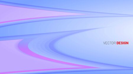 abstract vector background with curved lines and waves. Futuristic concept.のイラスト素材