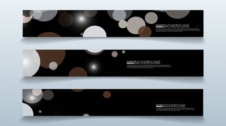 set rectangular banner background. modern abstract vector designのイラスト素材