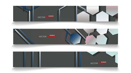 set banner abstract background . vector editable for your designのイラスト素材