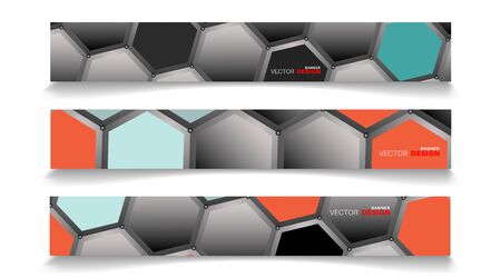 set banner abstract background . vector editable for your designのイラスト素材
