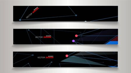Collection of abstract geometric background banners. Can be used in any design. rectangular background.のイラスト素材