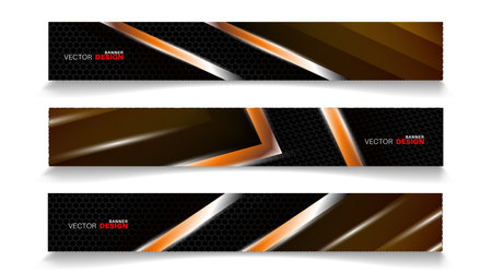 Collection of abstract geometric background banners. Can be used in any design. rectangular background.のイラスト素材