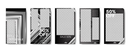 abstract vector of geometric background. The company's business advertising template for social mediaのイラスト素材