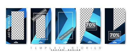 Trendy editable template for social networks stories, vector illustration. Design backgrounds for social media.のイラスト素材