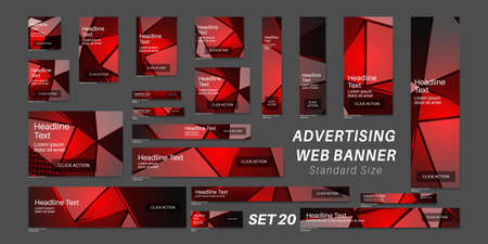 Set of web banners in standard sizes .Vector illustrationのイラスト素材
