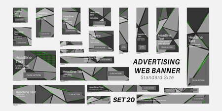 Set of web banners in standard sizes .Vector illustrationのイラスト素材
