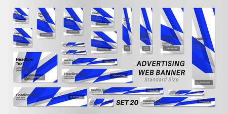 web banner standard size, abstract vector background for advertising.のイラスト素材