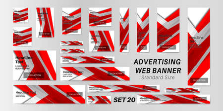 web banner standard size, abstract vector background for advertising.のイラスト素材
