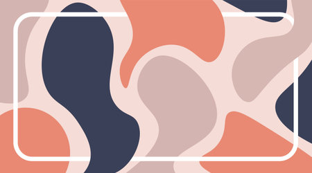Pastel colored abstract fluid shapes seamless repeat pattern. vector design