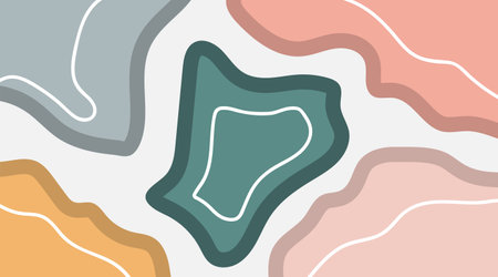 Abstract wave background. Colorful geometric background. Composition of fluid shapes with linesのイラスト素材