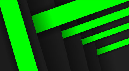 Abstract vector background design with stacked rectangles with gray and green color combinationのイラスト素材