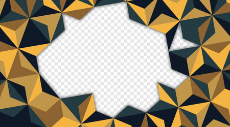 triangle geometric abstract background. vector design with triangle shape. 3d illustration . empty...