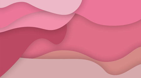 Wave paper cut texture pink color backgroundのイラスト素材
