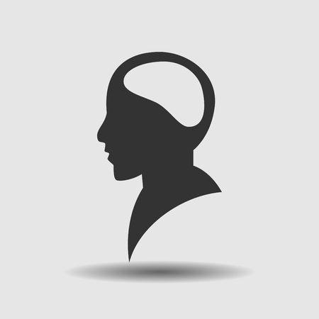 Man icon, vector illustration. Flat design style.のイラスト素材