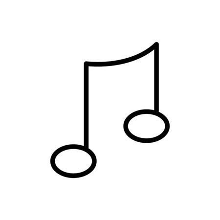 Note line style icon design, Music sound melody song musical art and composition theme Vector illustrationのイラスト素材