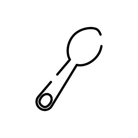 Spoon line style icon design, Eat food restaurant menu dinner lunch cooking and meal theme Vector illustrationのイラスト素材