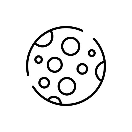 Sweet cookie line style icon design, dessert food delicious sugar snack and tasty theme Vector illustrationのイラスト素材