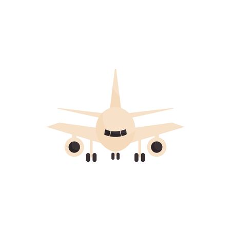 Airplane flat style icon design, Plane vehicle transportation fly air travel aircraft flight aviation and sky theme Vector illustrationのイラスト素材