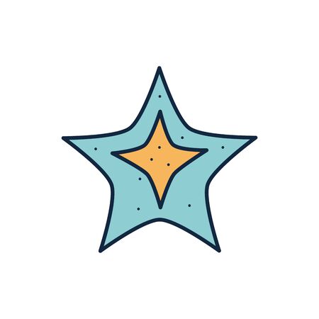 Star line fill style icon of Space futuristic cosmos outside universe astronomy adventure and exploration theme Vector illustrationのイラスト素材