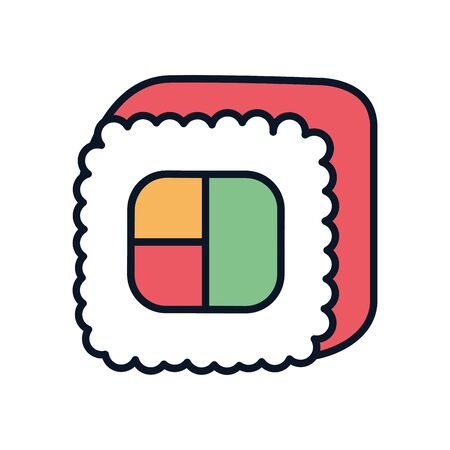 Japanese house line fill icon design, Japan culture asia travel landmark famous asian and oriental theme Vector illustrationのイラスト素材