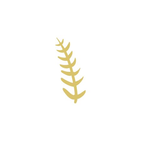 Isolated natural leaf fill style icon design of Floral nature plant garden ornament botany decoration and life theme Vector illustrationのイラスト素材
