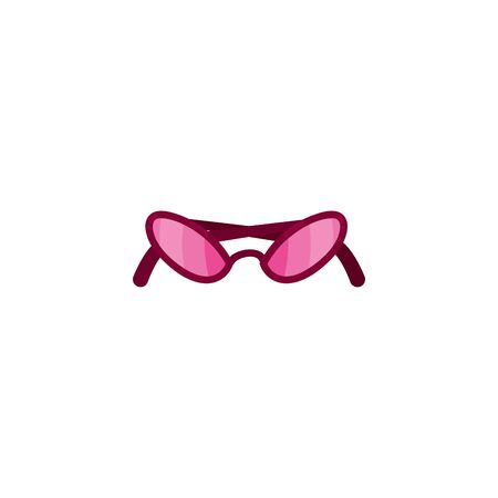 Pink glasses fill style icon design, Fashion style accessory eyesight optical lens view modern sight and eye theme Vector illustrationのイラスト素材