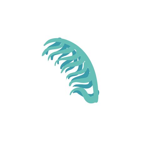 Isolated natural blue leaf fill style icon design of Floral nature plant garden ornament botany decoration and life theme Vector illustrationのイラスト素材