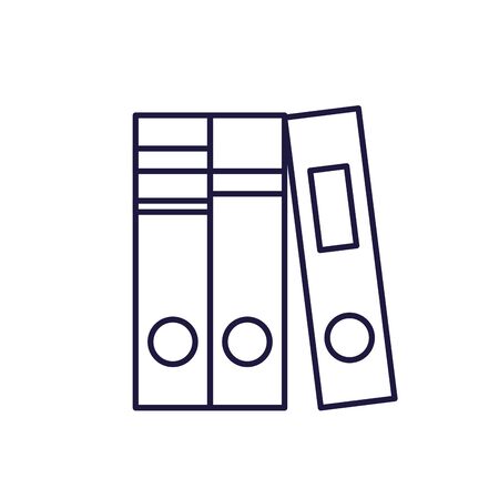 books line style icon design, Education literature read library school university information learning and text theme Vector illustrationのイラスト素材