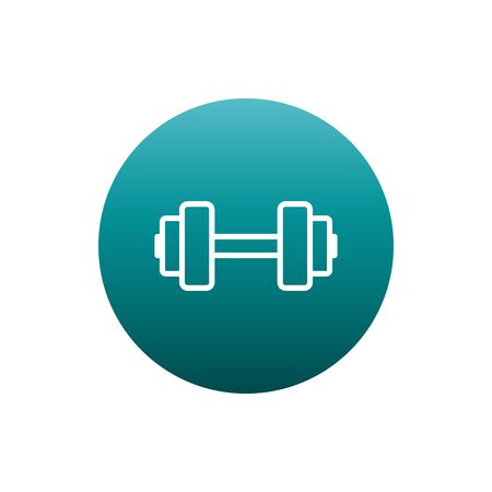 Weight block gradient style icon design, healthy lifestyle fitness gym bodybuilding bodycare fit activity exercise and workout theme Vector illustrationのイラスト素材