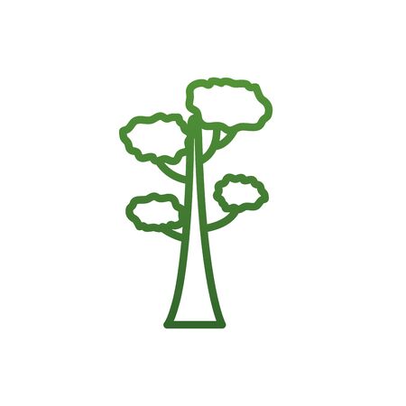 Tree gradient style icon design, Nature plant summer season environment natural and ecology theme Vector illustrationのイラスト素材